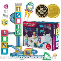 Hippococo Magnetic 3D Building Blocks with Marble Run Game New Innovative STEM Educational Toy for Boys Girls Durable Sturdy & Safe Construction Set Promote Kids Creativity & Imagination 32 PCS 32 PCS B07HLTKM4H